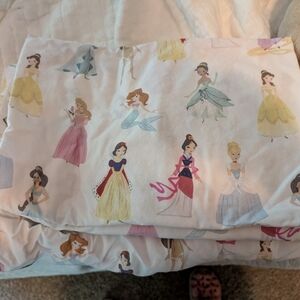 Pottery Barn Kids Duvet Cover - White with Multicolor Princesses
